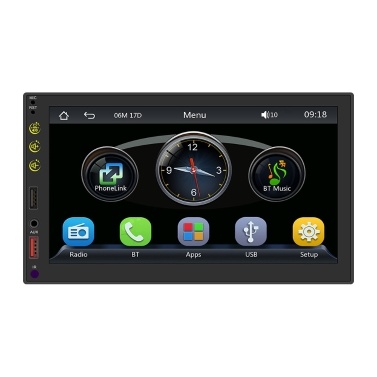 7-дюймовый автомобильный стерео MP5-плеер BT FM / AM-радиоприемник с Carplay Android Auto