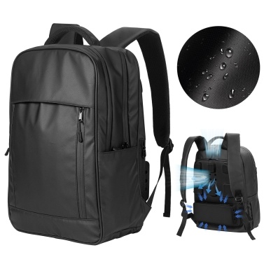 Дорожный рюкзак Lixada с охлаждающим вентилятором, 3 уровня защиты от ветра, спортивный рюкзак с USB-портом, повседневный рюкзак для ноутбука для поездки, школьного офиса